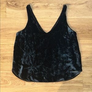 Velvet Black Sleeveless Top